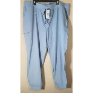 Figs High Waisted Zamora W Yoga Waistband Scrub Pants Women 6XL Reg Blue NEW